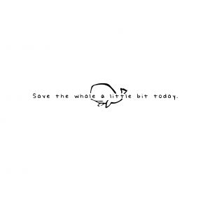 Save the whale a little bit today